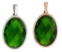 925 Silver Manli Natural Emerald Green Crystal Pendant