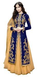 Designer Anarkali Semi-Stitched Dress Material MFD-21, Technics : Self