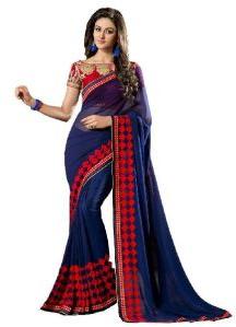 Designer Embroidered Work Georgette Saree With Blouse MFS-12