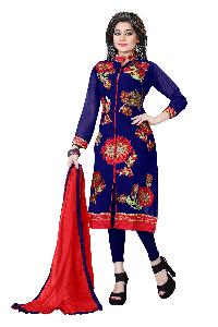 Partywear Unstitched Dress Material With Embroidered Work MFD-33