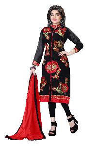 Partywear Unstitched Dress Material With Embroidered Work MFD-32