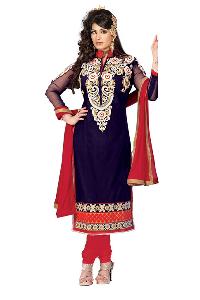 Partywear Unstitched Dress Material With Embroidered Work MFD-14