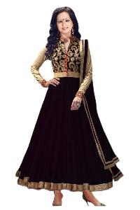 Partywear Unstitched Dress Material With Embroidered Work MFD-8