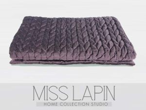 Purple Braid Tridimensional Quilting Wrap Blanket