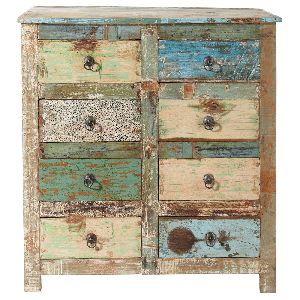 8 Drawer Cabinet in Distressed Finish