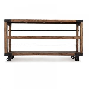 Industrial Bookshelf Cart