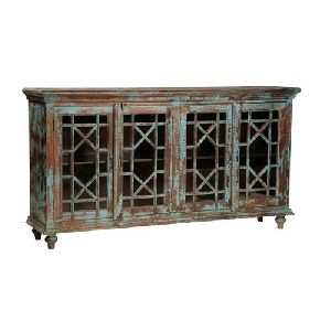 Sideboard with Blue Distressed Finished