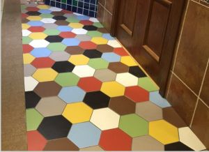 Hexagon Colour Artistic Porcelain Tile 200x230mm
