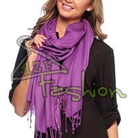 Womens Light Purple Viscose Shawls