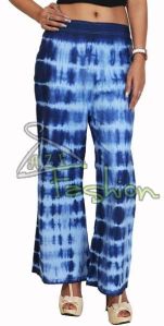 Womens Tie Dye Blue Palazzo Pants