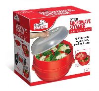 RED 2 TIER MICROWAVE STEAMER