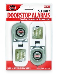 S/2 SECURITY DOORSTOP ALARMS