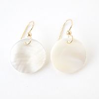 Pearl Disc Earrings
