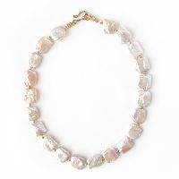Pearl Square Coin Necklace