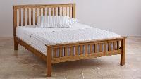 wooden double bed