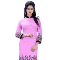 Pink Embroidered Kurtis