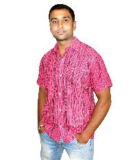 Pink Cotton Sambalpuri Shirt