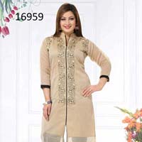 Ladies Chanderi Kurtis