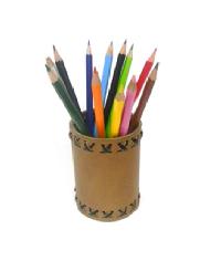 LEATHER PEN AND PENCIL HOLDER