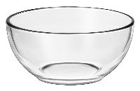 transparent glass bowls