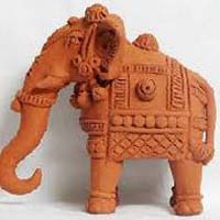 Terracotta Elephant Statue