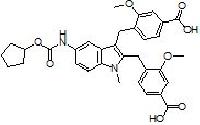 4-[[5-Cyclopentyloxy carbonyl amino-2- [(3-methoxy benzoic acid-4-y1)-methyl]