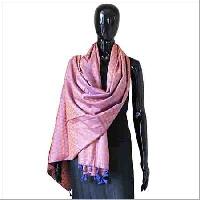 Bright Pink Assam Slik Stole (90x220)