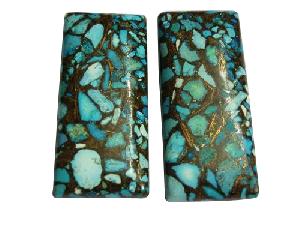 Blue Copper Turquoise Cabochons