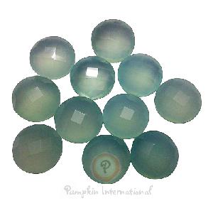 Green Aqua Chelcedony Round Briolette