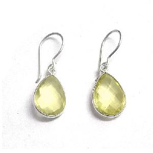 Lemon Quartz gemstone earring silver Jewellery