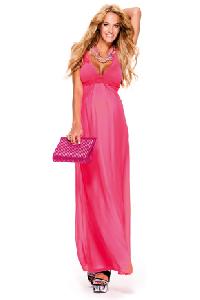 Ladies Pink Maxi Dress