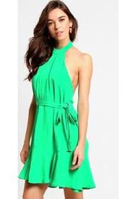 Ladies short green dress