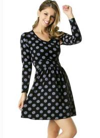 Ladies short polka dot dress