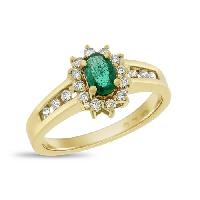 Emerald Halo Fancy Ring