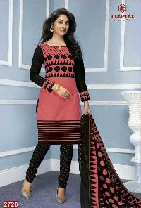 Dress Material with Black and Dark Maroon Color