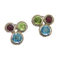 colored stone earrings