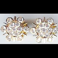 Gold Cubic Zirconia Stud - 010