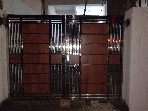 Wooden with steel gate