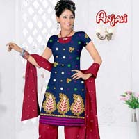 embroidered salwar suit material