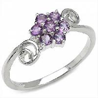 Amethyst  Gemstone Ring With 925 Sterling Silver