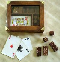 Item Code :- IH 12221 Wooden Playing Card Holder