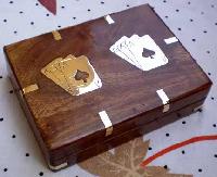 Item Code :- IH 12222 Wooden Playing Card Holder