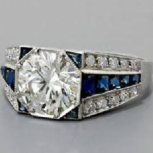 1.30CT Moissanite 925 Silver Engagement Wedding Rings