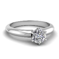 1.50 Ct white moissanite solitaire wedding ring made with 925 silver