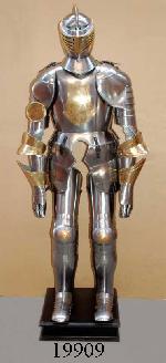 Medieval Armor Suit Etched Brass Fitted