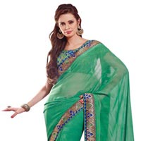 Manjula Rama Exclusive Designer Marble Chiffon Saree