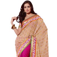 Manjula Rani Exclusive Designer Viscos Georget and Jut Saree