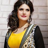 Zarine Khan Black And Yellow Colour Anarkali Salwar Kameez