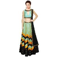 Ferozi Leheriya Semi Stitched Lehenga Choli