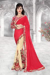 Half & Half Printed Designer Saree 2